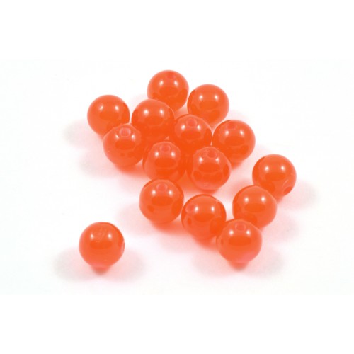 Luster orange resin 8mm bead 